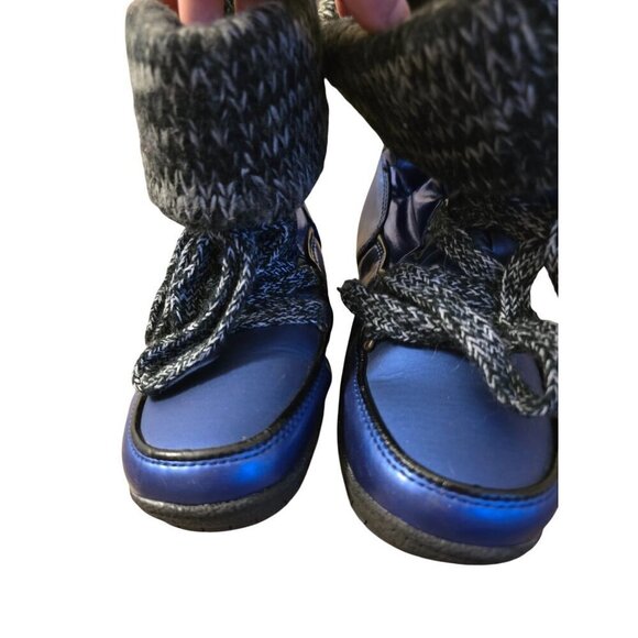 Sporto Waterproof Womens 8W Blue Quilted Winter Boots With Knit Cuffs & Sturdy S - Picture 12 of 16